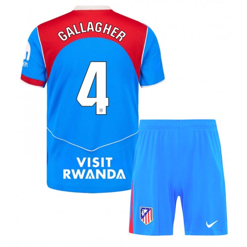 Dres Atletico Madrid Conor Gallagher #4 Rezervni za djecu 2025-26 Kratak Rukav (+ kratke hlače)